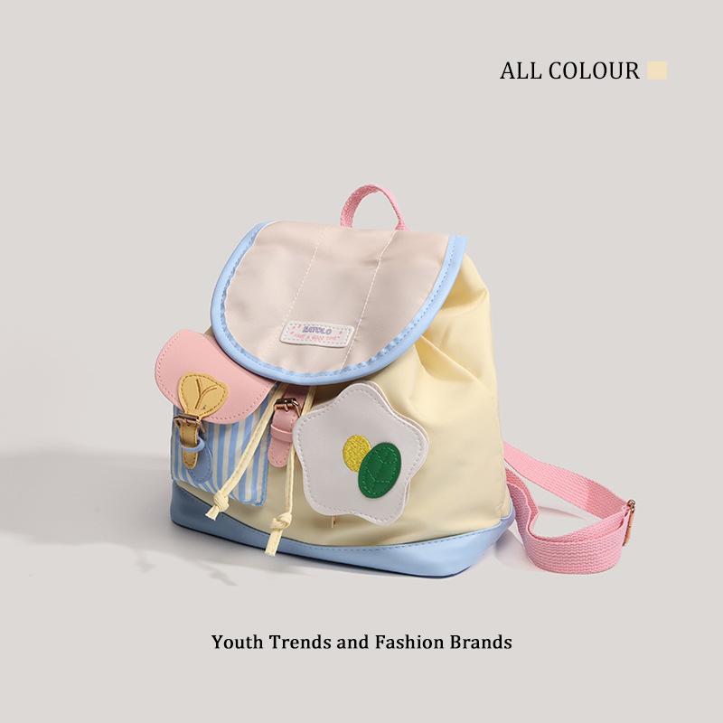 Cute mini backpack new Korean version of color matching boys and girls large-capacity schoolbag fashion casual backpack tide
