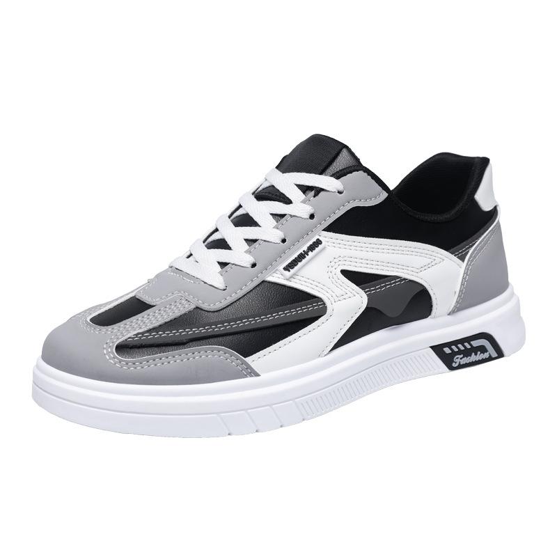 

Men Flat Casual Board Shoes Students Outdoor Running Shoes Thick Bottom Non-slip Sneakers Trendy Comfort Walking Tenis Masculino 39 чорний