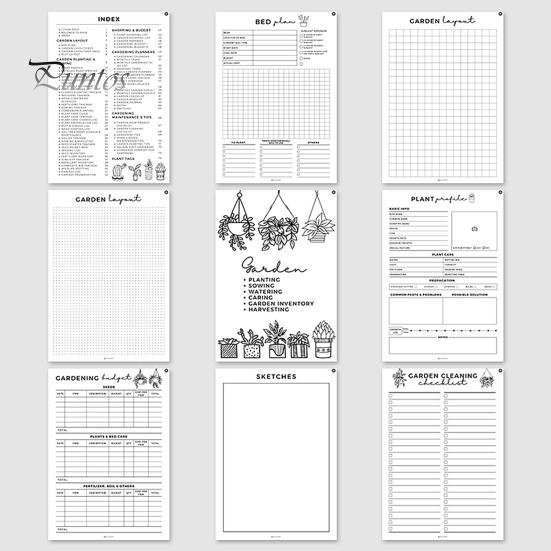 1 stk/2 stk Hageplanlegger Notatbok Innendørs Plantepleie Journal Loggbok Plantevanningsskjema for å Holde Oversikt over Dine Stueplantedetaljer