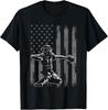 Baseball Catcher Shirt For Boys Men, Baseball USA Flag T-Shirt Unisex T-Shirt