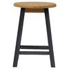 Takasho Mariewood Stool Noir, Natural Eucalyptus Wood, MWF, Flower Stand, Garden Chair, Garden Table, Durable Eucalyptus Wood, MWF-26CCG