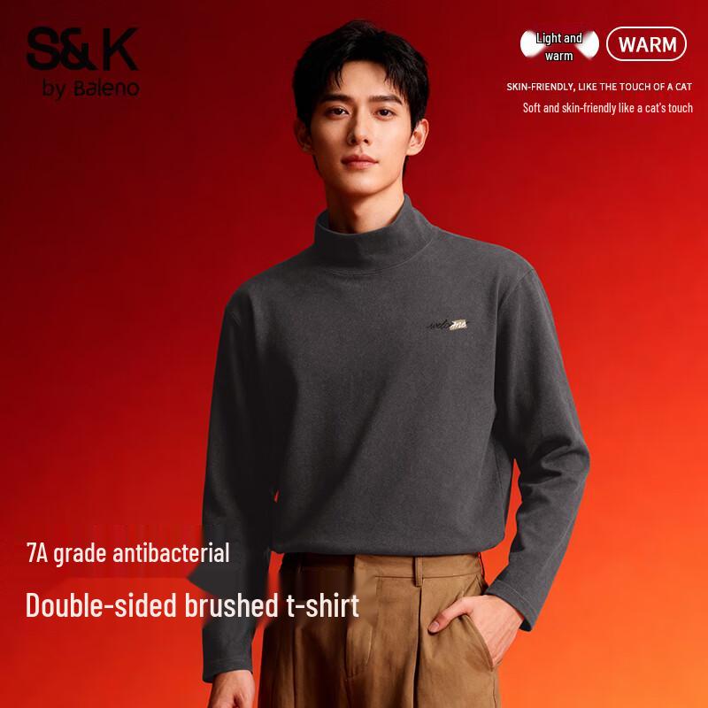 Baleno S&K Men s Double-Sided Fleece Long Sleeve T-Shirt
