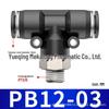 Three-Way Pneumatic Quick Connector Set for Air Hoses - Black, White, Blue Fittings