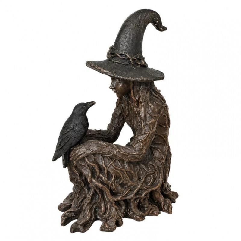 Halloween Witch Statue Resin Decor Home Living Room Party