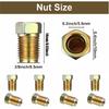 15pc 3/16" Brake Line 3/8-24 Inverted Brake Line Fittings Brass Unions Universal