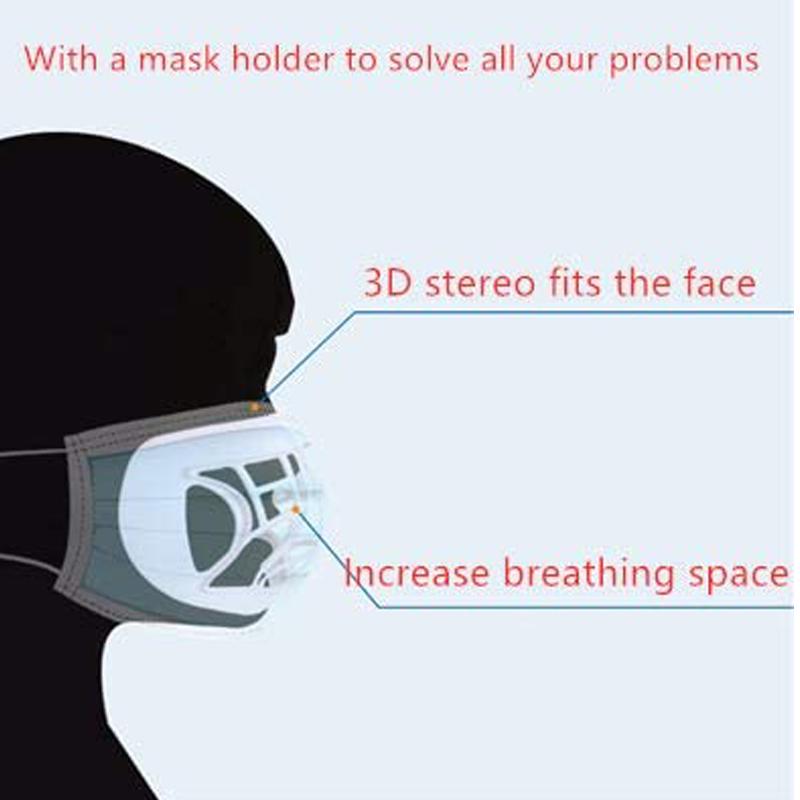 3D Mask Bracket Inner Support Cool Mask Bracket With Hook for More Breathing Space