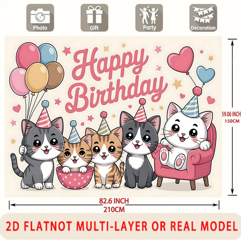Party Backdrop Happy Birthday Birthday Confetti Photo Booth Background Wall Decor