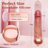 Weiche Silikon-Penishülle, Penishülle, Vibrator, Penis-Extender, vibrierender Penisring, 9-Modus-Fernbedienung, Penisvergrößerungs-Extender, männliches Sexspielzeug