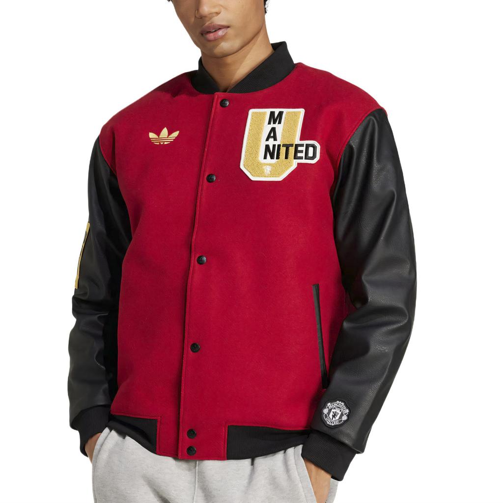 Adidas MUFCVRCT Comfortable Skin-Friendly Soft Versatile Cotton Jacket Unisex Jacket Chestnut JF0366