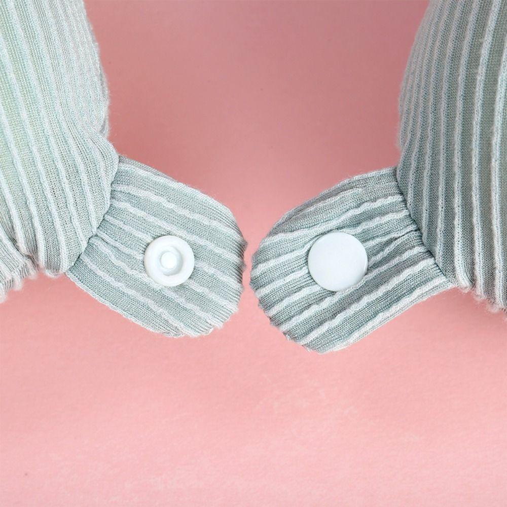 Slow Rebound U-shaped Pillow Portable Comfortable Airplane Nap Pad Stripes Design Solid Color Travel Neck Cushion Car Travel