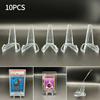 10pcs Clear Acrylic Coin Display Stand Holders Small Easel Rack  Card Commemorative Coin Capsule Holder Support Display Stand
