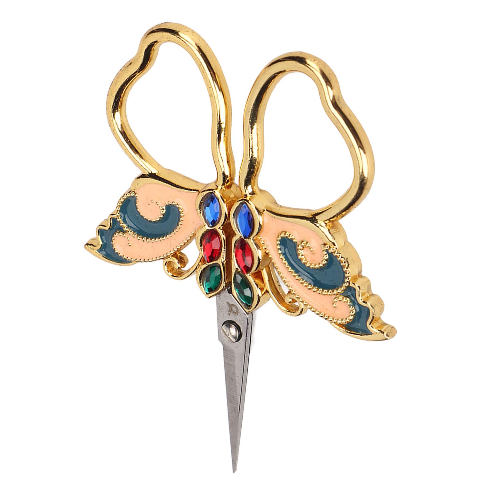 

Ножницы для шитья и вышивания из нержавеющей стали, ретро, изысканные, в форме бабочки, ножницы для ткани для DIY