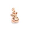 Purple Gold-Plated Rose Gold Money Bag Pendant, Simple And Fashionable Foreign-Style Women'S Color Gold Chain