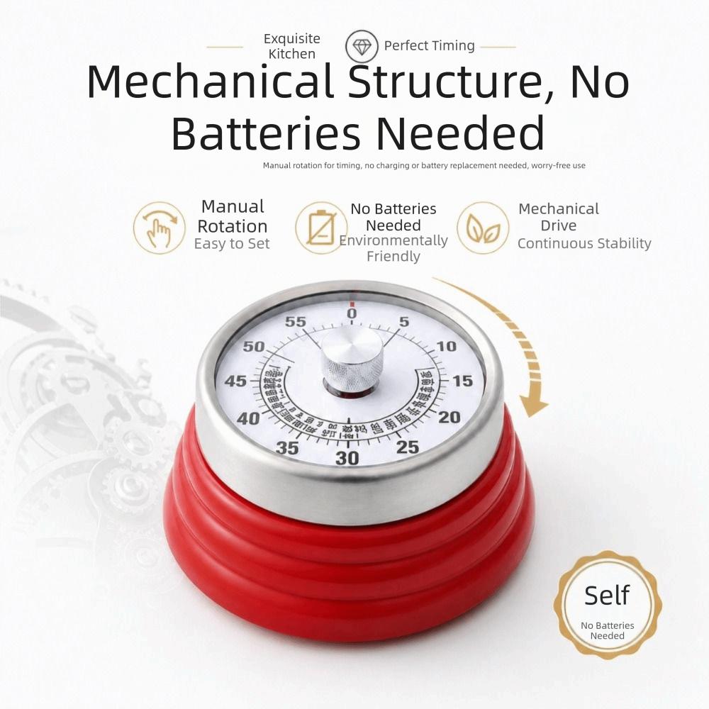 60 Minutes Kitchen Cooking Timer Magnetic Suction Baking Reminder Self Discipline Learning