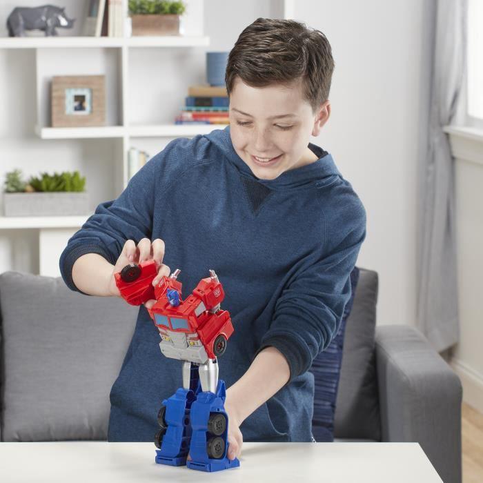 Transformers Cyberverse - Optimus Prime Ark Power Truck Action Robot - 30cm - HASBRO - Yellow - Unisex - Child