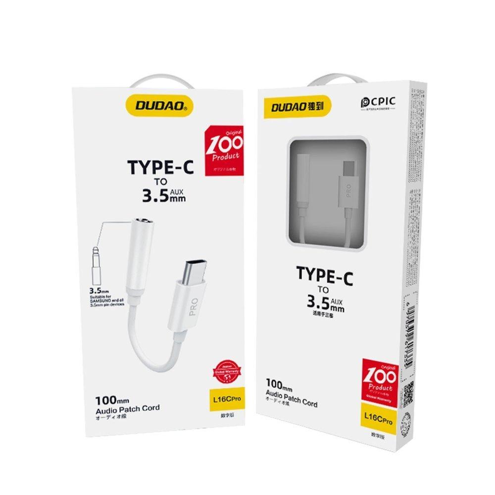 Adattatore audio per cuffie da USBC a mini jack da 35 mm bianco