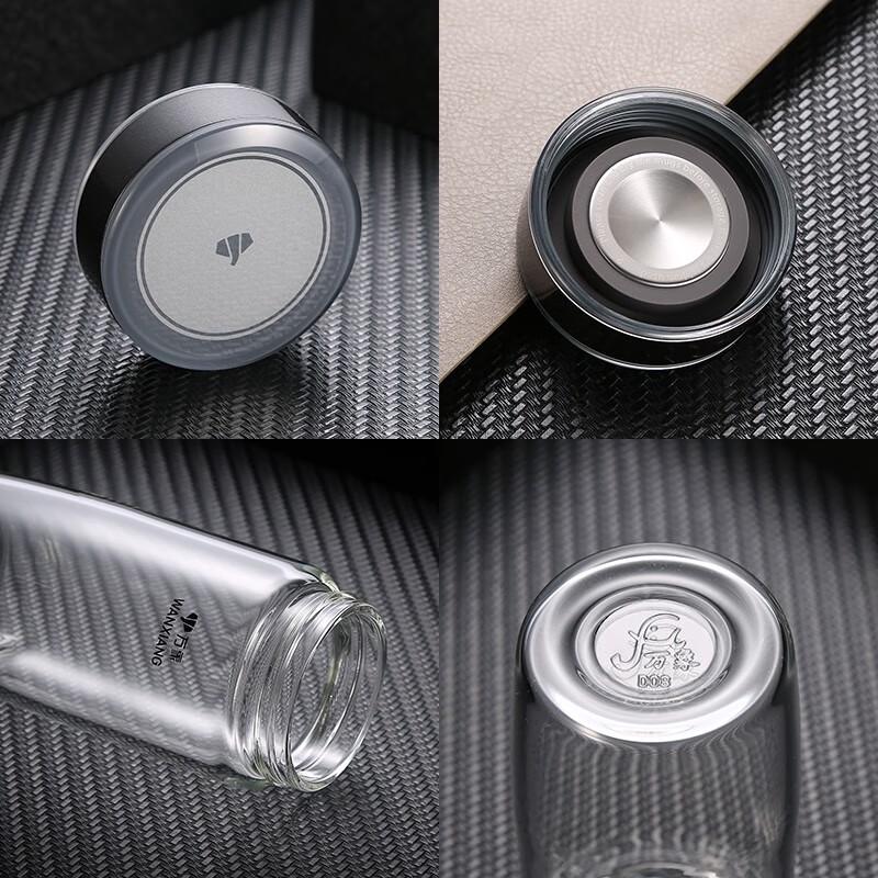 Business Portable Single-Layer Glass Water Bottle with Tea Infuser