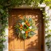 55cm Summer Door Wreath With  Colorful Flower Wreath, Sunflower, And Roses