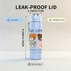 1PC Love Comes Teddy Bear 750ml Color Plastic Sports Water Bottle Leakproof Flip Straw Lid Suitable for Sports Office Home Use