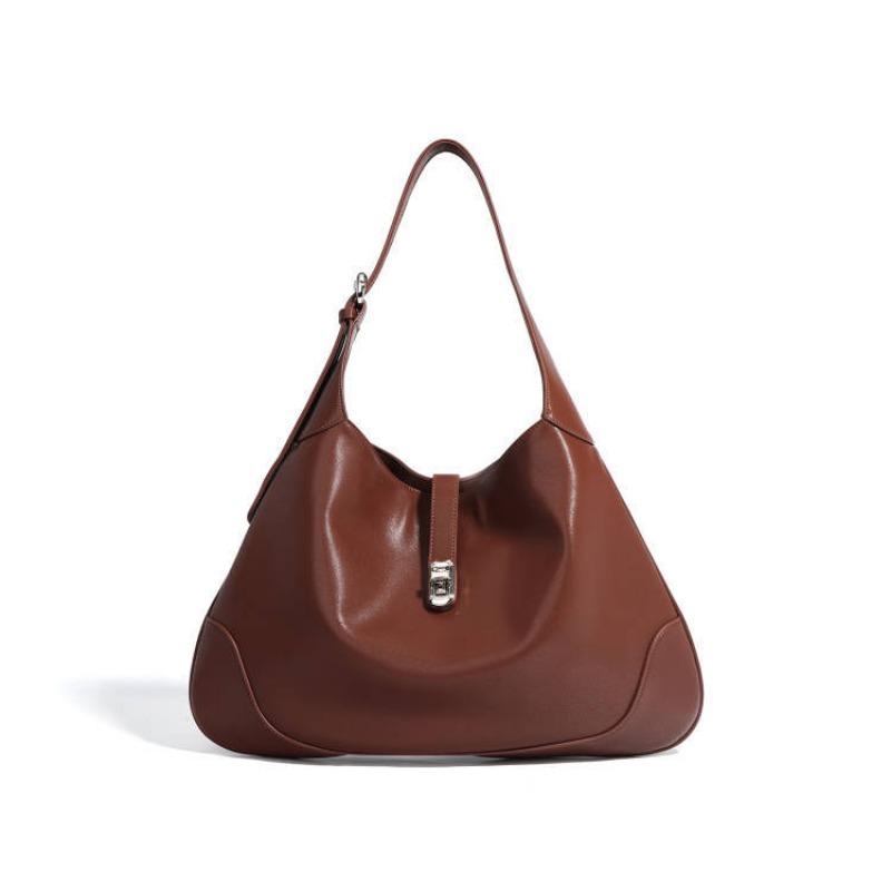 Luggage triangle bag underarm bag, simple and large-capacity women's leather crossbody portable new tote bag