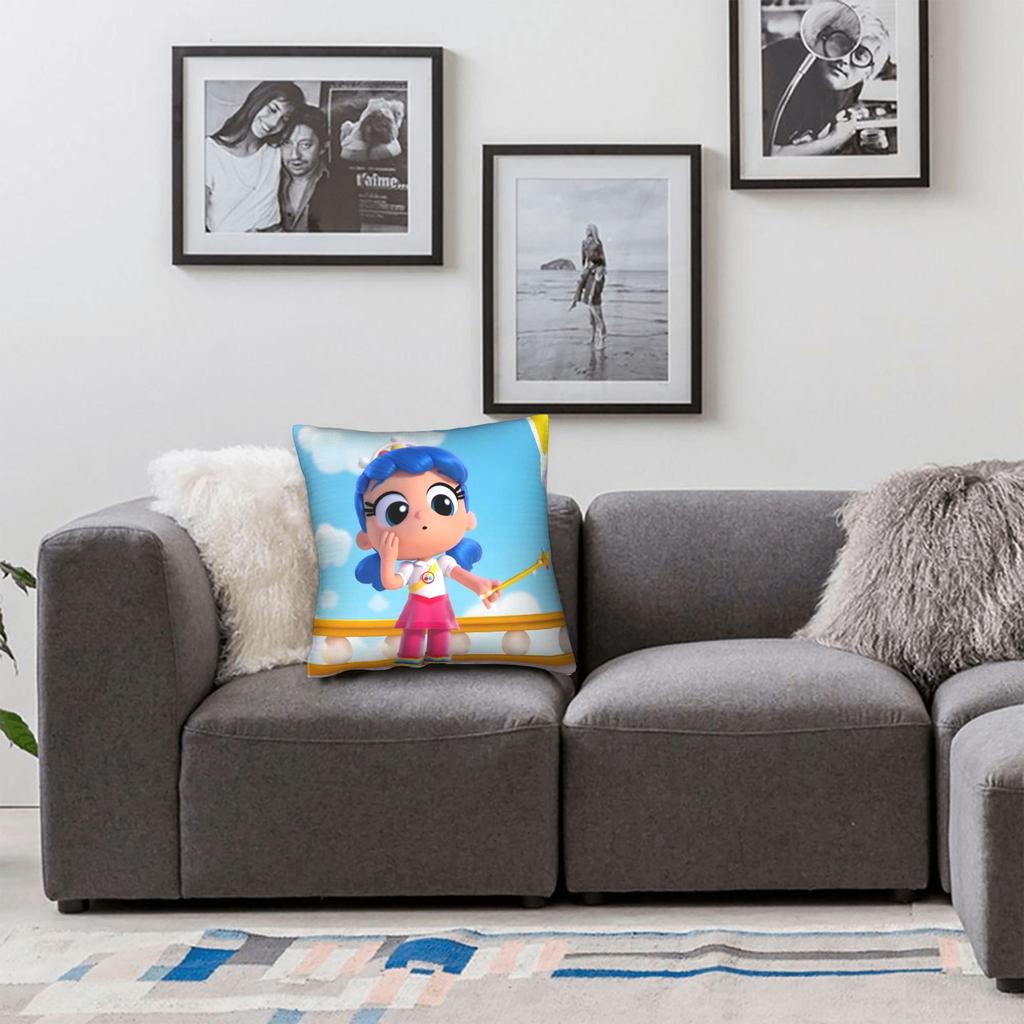 True Rainbows Kingdoms Cartoon Square Pillow Cases Rainbow King Cushion Cover Custom Decor Pillowcase for Living Room 45x45cm