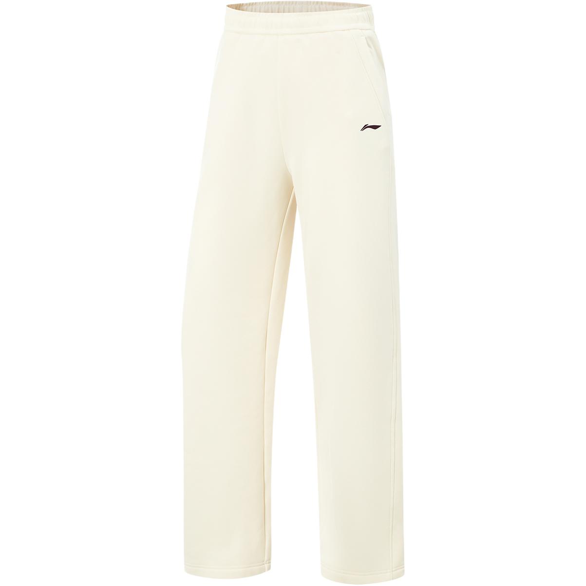 

Li Ning Серия Фитнес Теплый Флис Модные Широкие Брюки с Завышенной Талией Повседневные Трикотажные Спортивные Брюки Женские брюки AKLV972-5