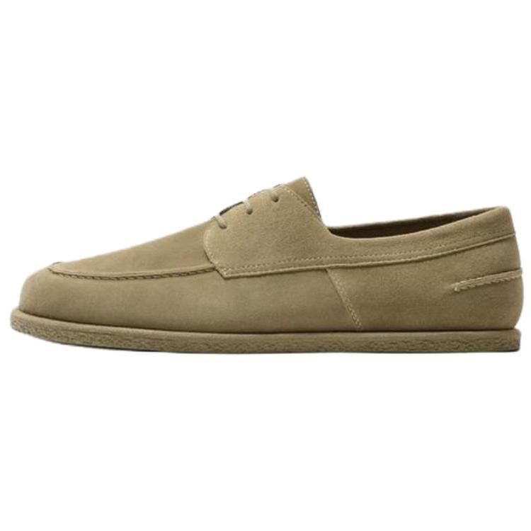 ZARA Suede Boat Shoes Beige Mens 2468520102 45