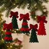 Handmade Velvet Christmas Tree Ornament Vintage Tree-Shaped Holiday Hanging  Christmas Desktop