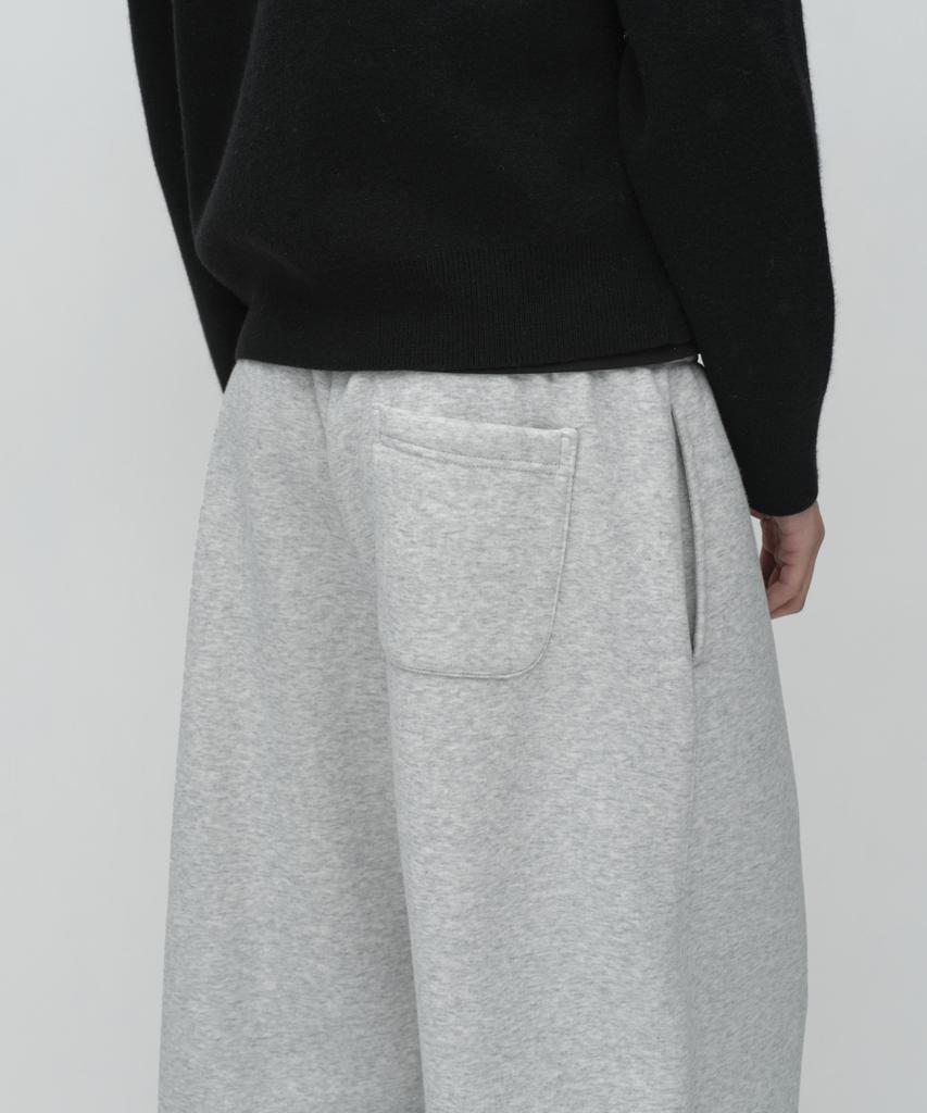 MUSINSA STANDARD Brushed Curved Sweatpants [Melange Light Gray]