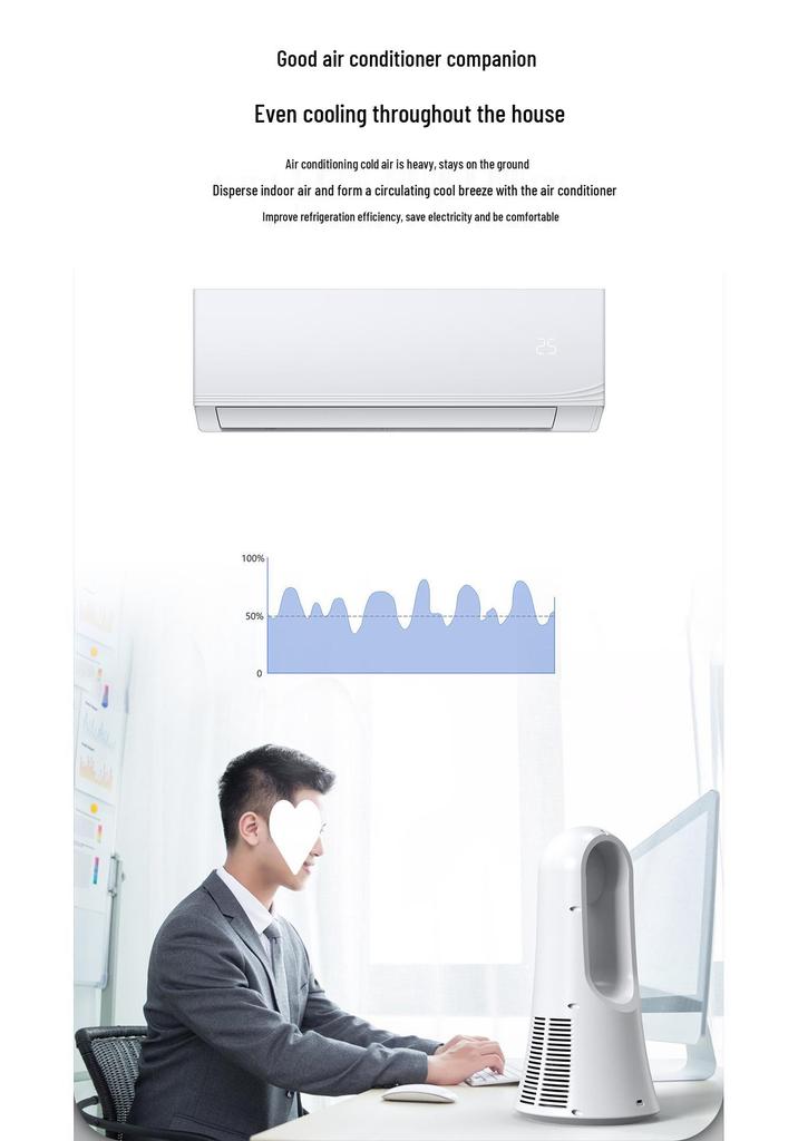 Cross-Leaf Desktop Electric Fan for Dorms and Homes