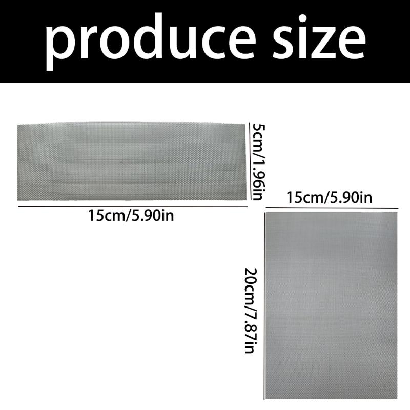 Stainless Steel Automotive Bumper Body Repair Mesh Net 20x15cm 5x15cm Easy to Install for Protective Against Road Debris