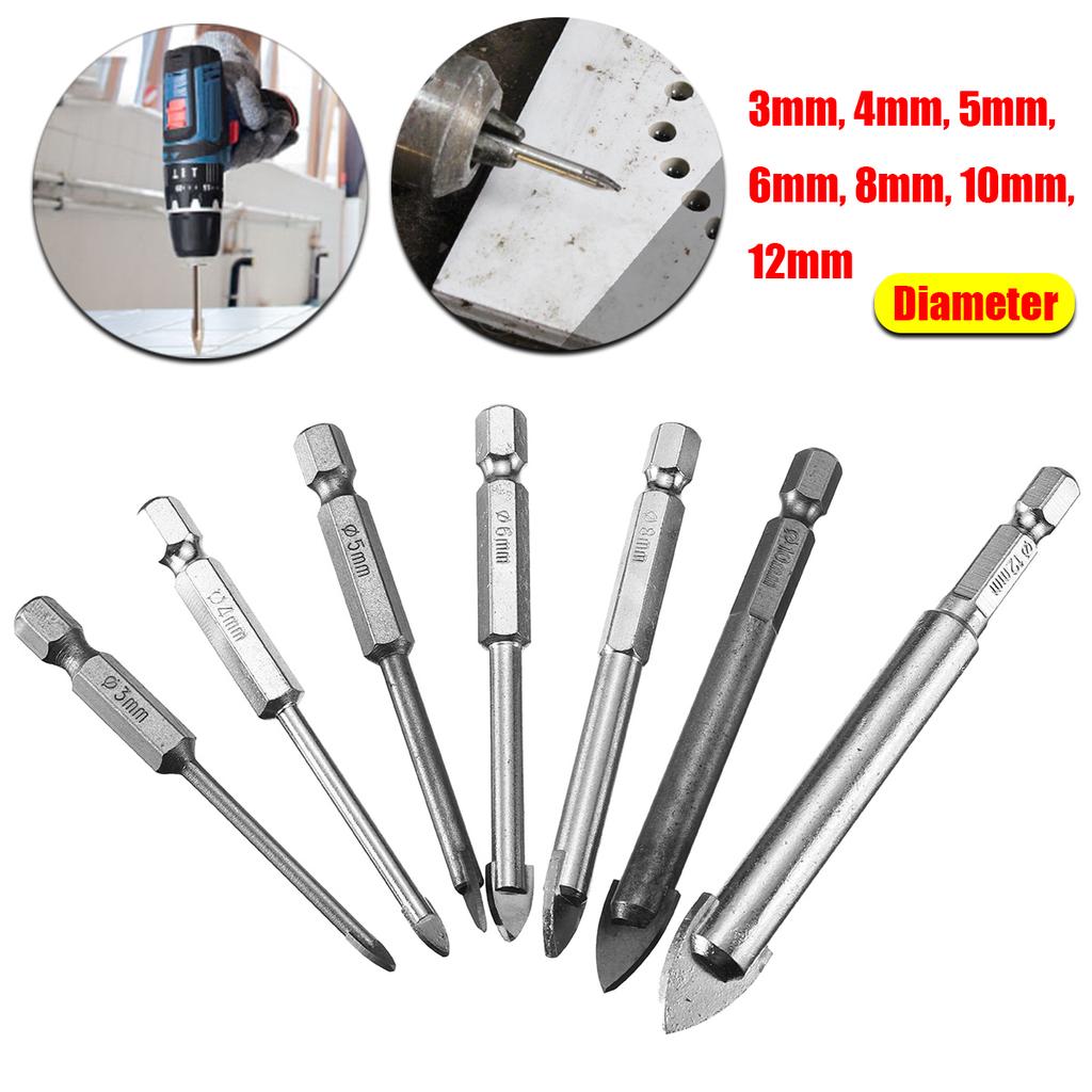 Buy 3-12mm Cemented Carbide Triangle Drill Bits For Glass Ceramic Tile ...