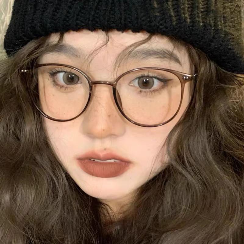 Neutral Retro Trendy Glasses Men And Women Round Anti Blue Glasses Frame Optical Lenses Arrival  Computer Reading Eyeglasses