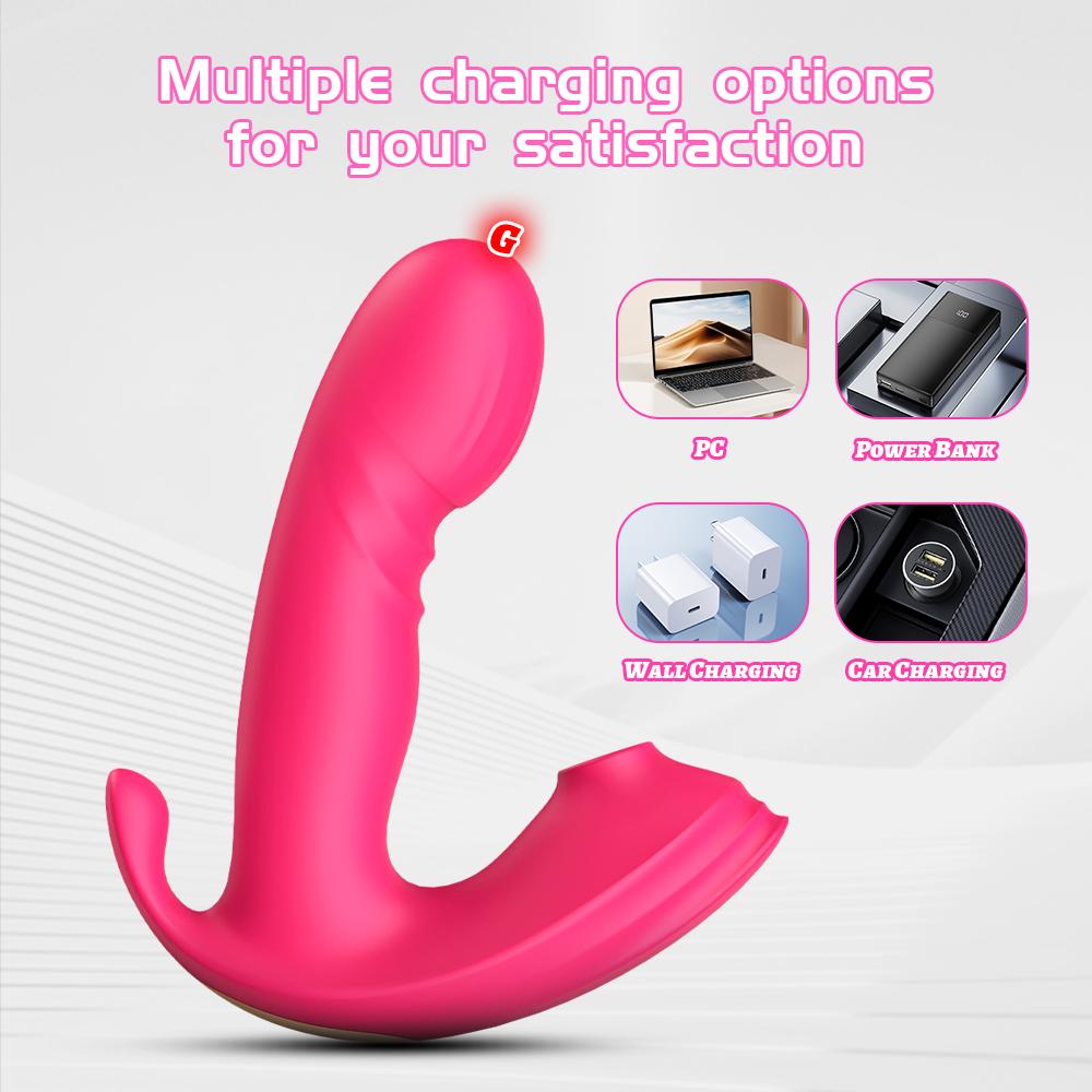 Women's Silicone Suction Penis Anal Plug Three-in-one Vibrator, G-spot Stimulation Masturbator, Adult Sexy Sex Toys, Sex Toys