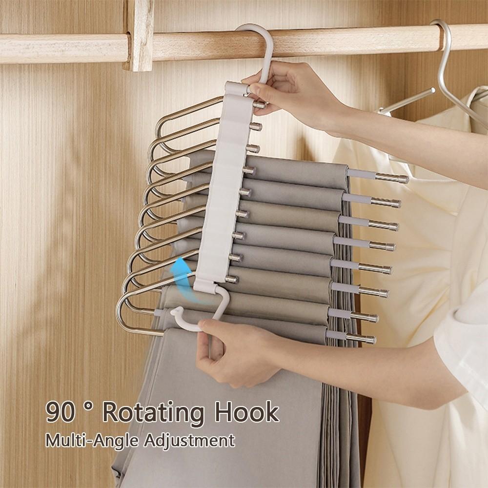 Multi-Function Magic Pants Hanger Space-Saving Trouser Hanger Durable Pants Storage Hook