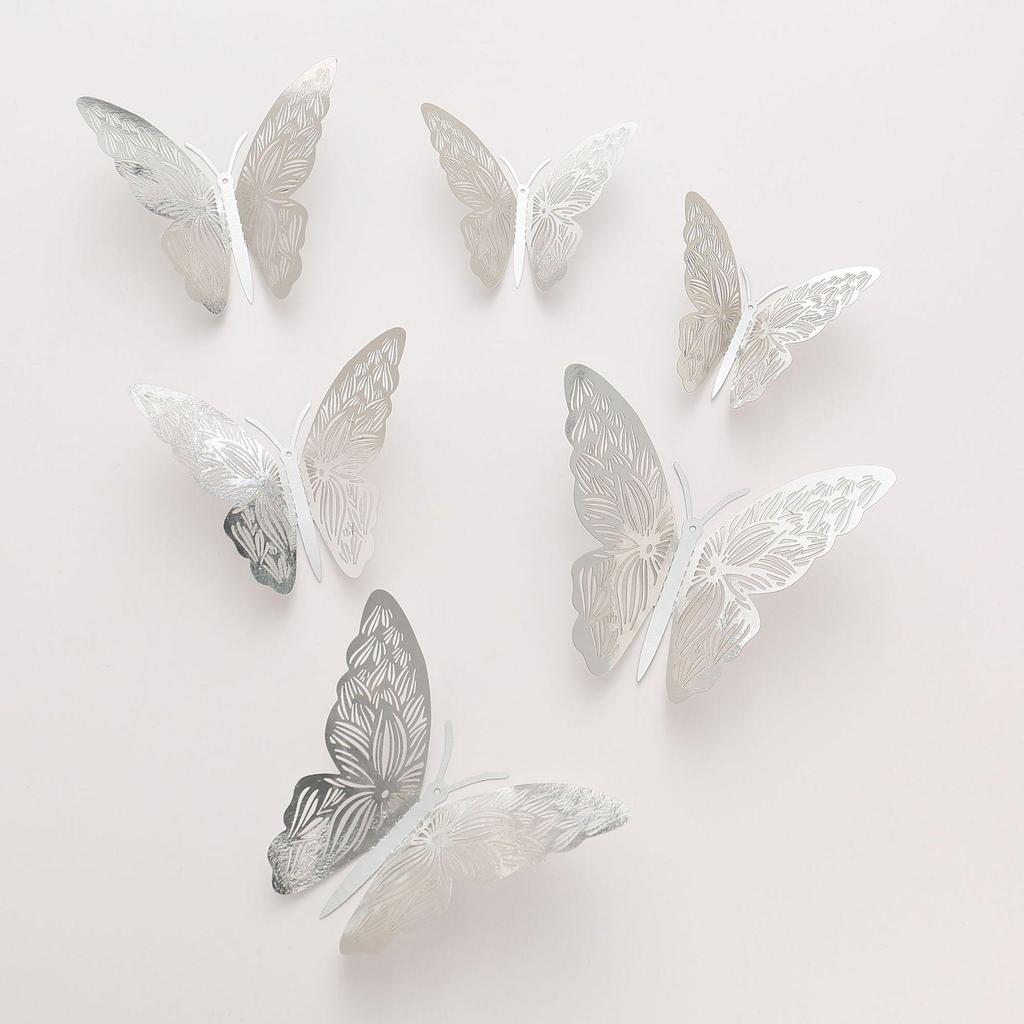 3D Butterfly Wall Stickers: Three-Dimensional Hollow Design, Cartoon Creative Decor for Living Rooms and Holidays