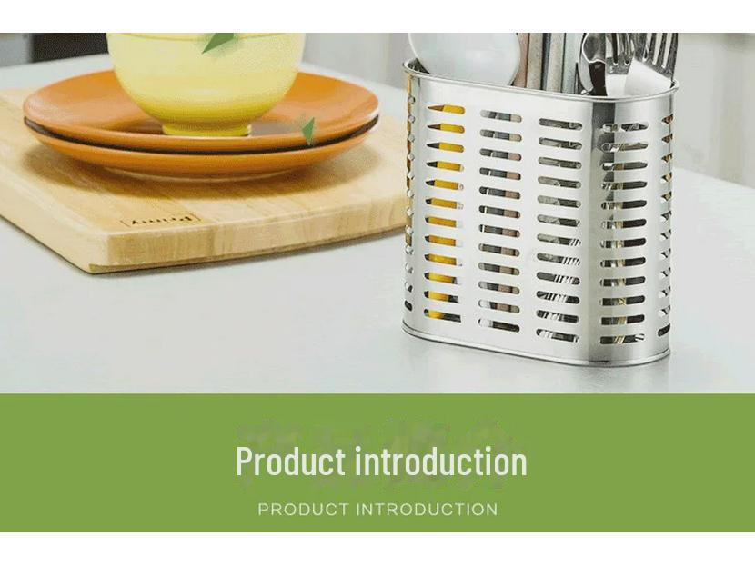 Stainless Steel Chopstick and Utensil Holder, Wall-Mount, Punch-Free