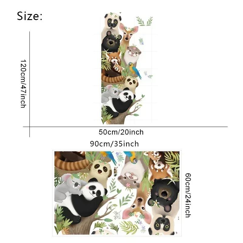 Cartoon Animals Home Decoration Wall Stickers for Bedroom Kids Room Door Wall Decals Cartoon Wall Sticker Accessories