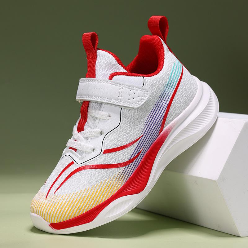 Boys shoes 2025 autumn new children's fly-woven mesh breathable sports shoes medium and large children's non-slip boys running shoes