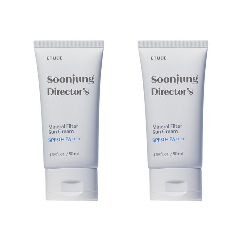 ETUDE HOUSE SoonJung X Director's Mineral Filter Sun Cream SPF50+ PA++++ 1+1 (50mL+50mL) (3 Options)