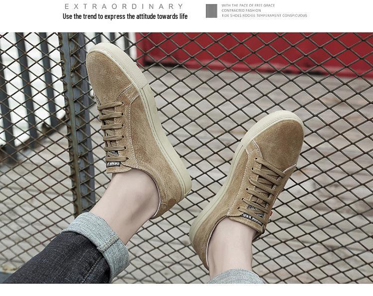 Ekstra Geniş Erkek Günlük Spor Ayakkabı - Süet & Deri, Kore Tarzı, 45-49 Bedenler