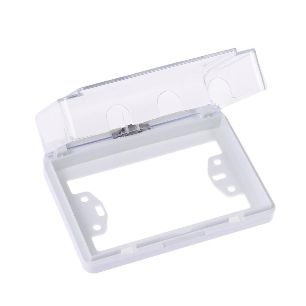 Priză autoadezivă Cutie impermeabilă Capac pentru priză electrică montată pe perete Cutie rezistentă la stropire Baie