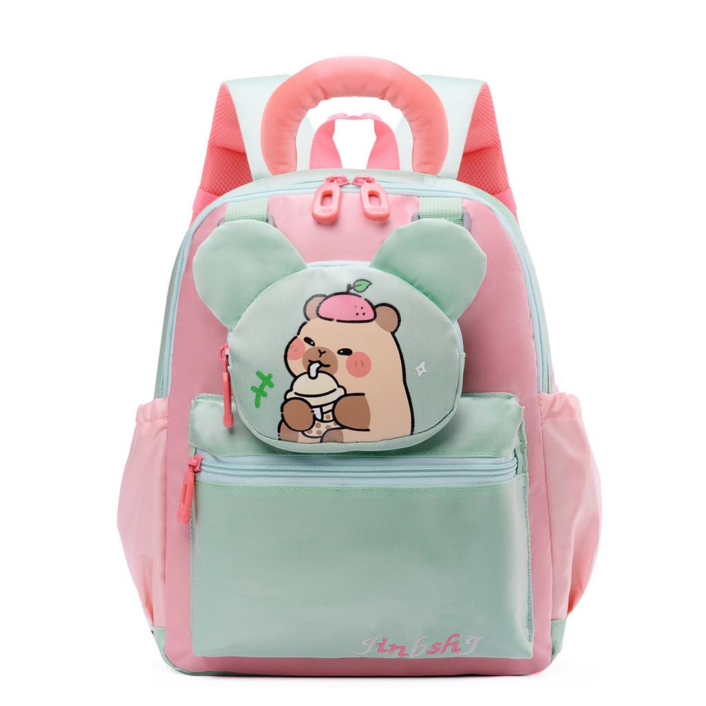 Preschooler School Bag With Cute Capybara Pattern And Ergonomic Arch Straps For Young Girls And Boys