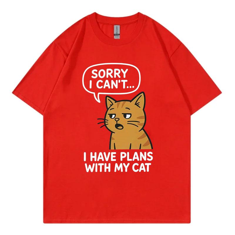 Comfy Cat Lover Funny T Shirt Men Women Clothing High Quality Fashion Oversized Tshirt Summer Casual Cotton Tshirts Streetwear