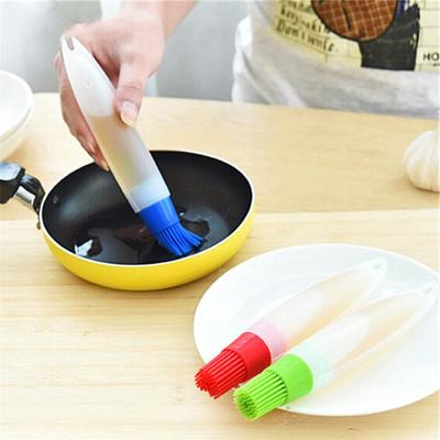 4 Colors Silicone Oil Bottle With Brush Baking BBQ Basting Brush Pastry Oil Brush Kitchen Baking Honey Oil Barbecue Tool Gadgets