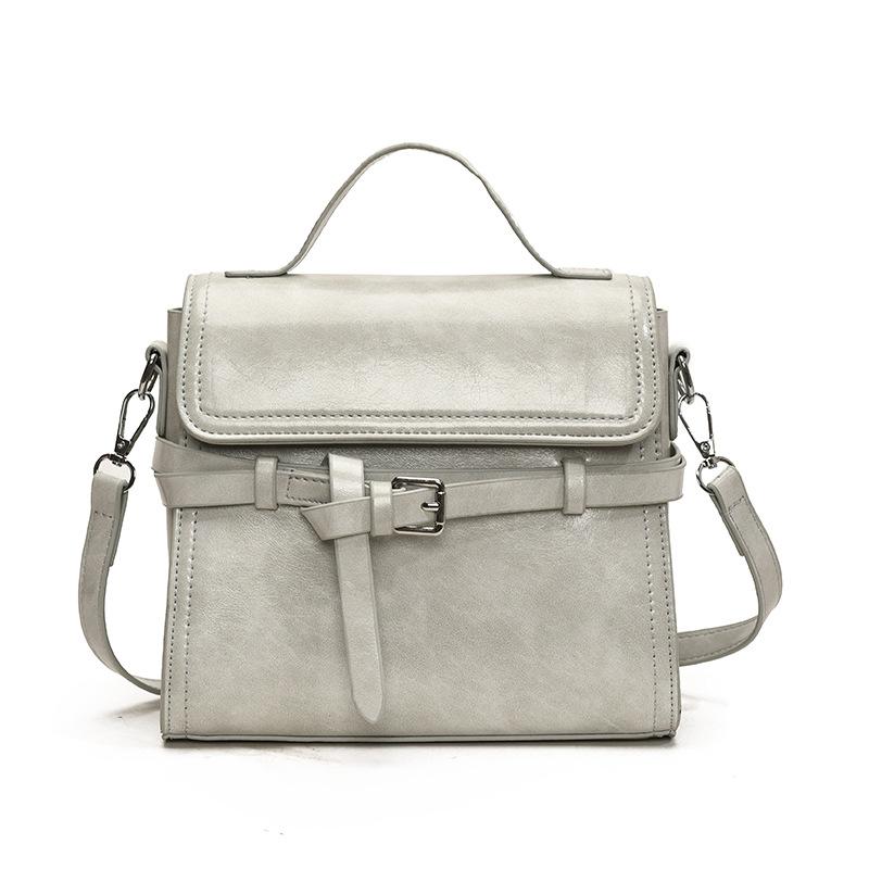 

Fashion retro handbag bag women s new winter shoulder messenger bag high-end sense work commuter bag сірий колір