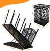 Wrought Iron Cup Rack - Removable Coffee & Tea Cup Holder for Milk Tea Shops, Kitchen, Office | Multi-Tier Storage Organizer