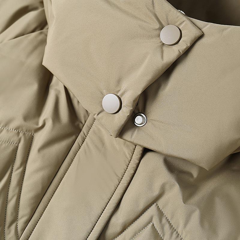 Down Jacket for Women Medium To Long Length Winter Thick and Warm Hooded Jacket for Middle-aged and Elderly Women