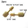2 Pz Adattatore Aria Condizionata Maschio 5/16" SAE Femmina 1/4" SAE Per R410 R32 Adattatore Riparazione Aria Condizionata Fluoruro