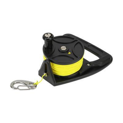 Tauch Angelrolle Scuba Tauchrolle mit Daumenstopper Haken für Schnorcheln Unterwasser Wassersport 46m Gelber Draht